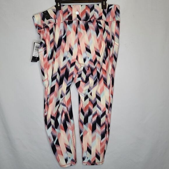 6X 30W Torrid Active Pink Legging High Waist Arrow Full Length Smoothing Pockets - Picture 5 of 8